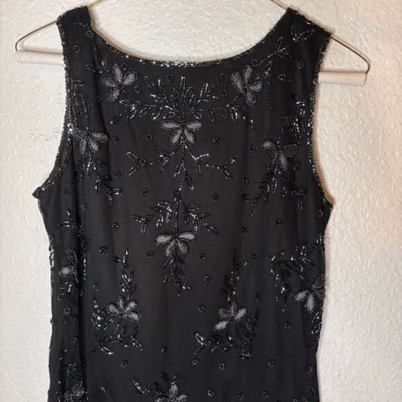 Vintage Beaded Black Tank Top – Classic Creations – Size Small - Picture 3 of 3